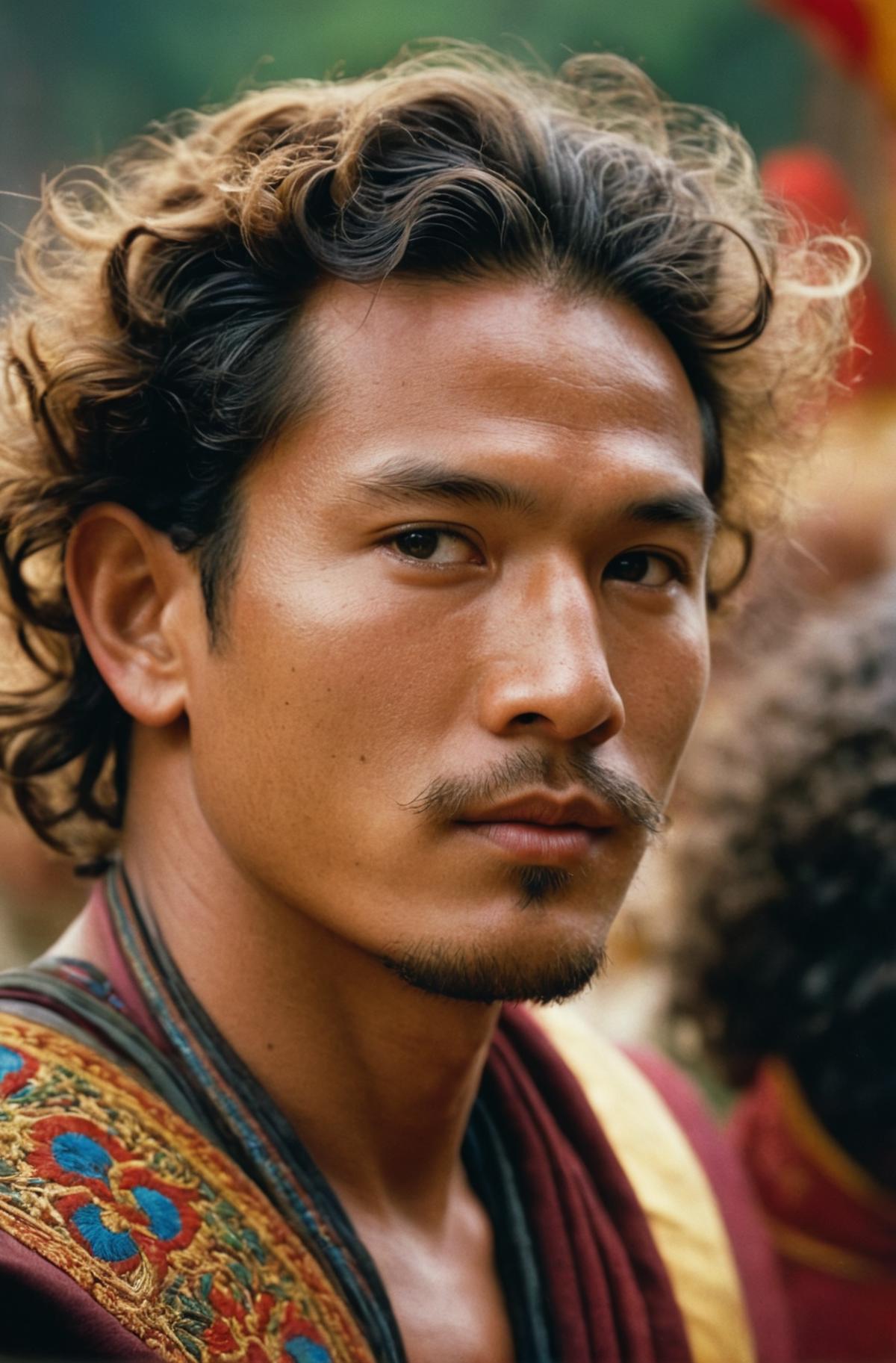 Hyperdetailed Photography, skin details, by Christian Schad, Nicolas Mignard, photograph,close up of a Tibetan (Male [Cher...
